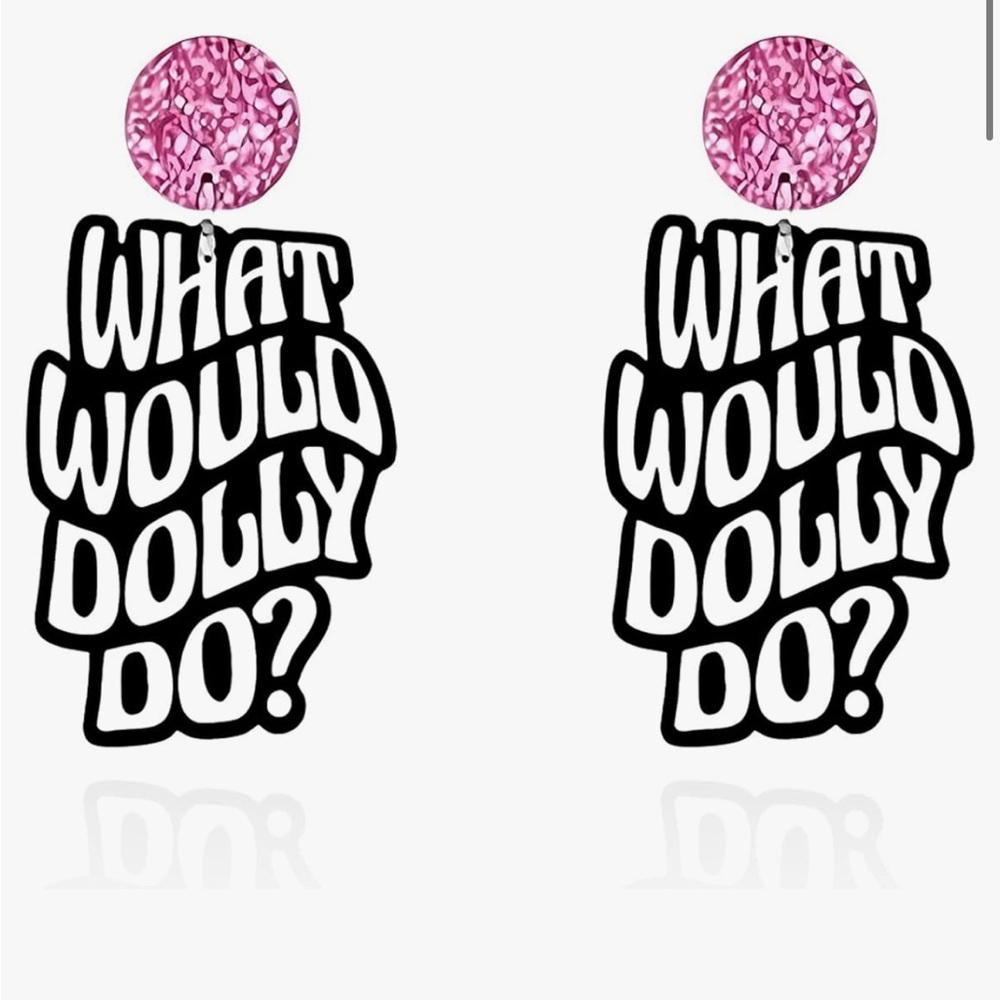 Pink and Black Statement Earrings